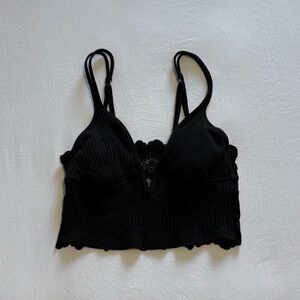 Aerie Black Crop Top